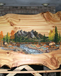 Elk Scene on Pine